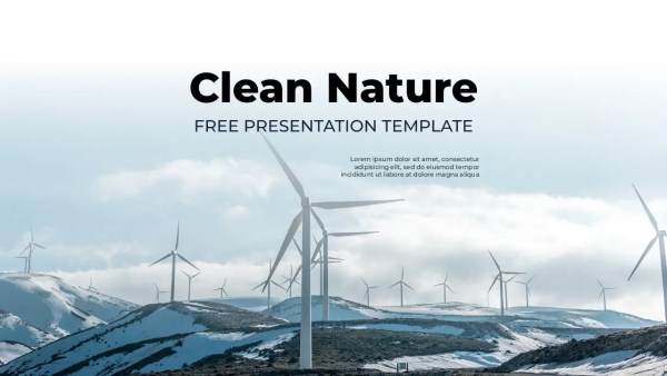 Clean nature PPT presentation template free download_thumbnail