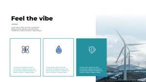 Clean nature PPT presentation template free download_icon included