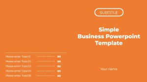 Simple basic business PowerPoint template preview slides