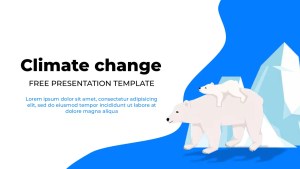 Climate change PPT presentation template free download+preview