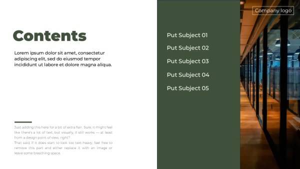 company profile ppt template green style slide_8