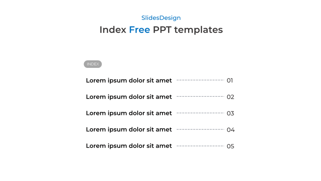 Free Table of Contents PPT Diagram – Professional Index Slide_preview