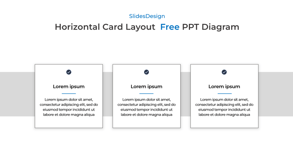 Horizontal Card Layout Free PPT Diagram_preview