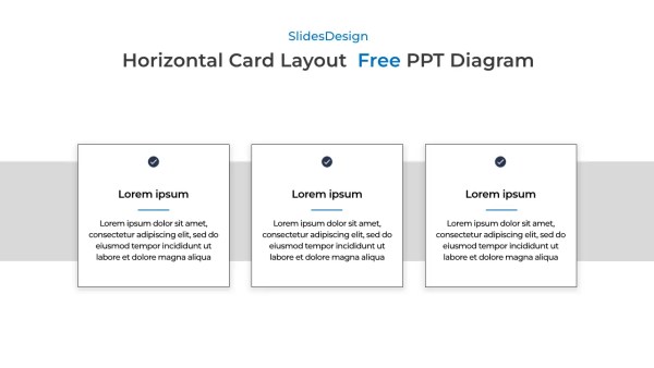 Horizontal Card Layout Free PPT Diagram_preview