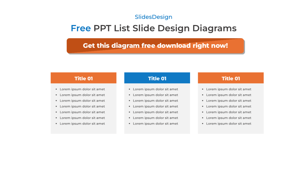 PPT list slide design diagram free download _preview