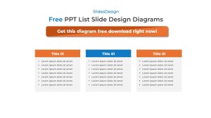 PPT list slide design diagram free download _preview