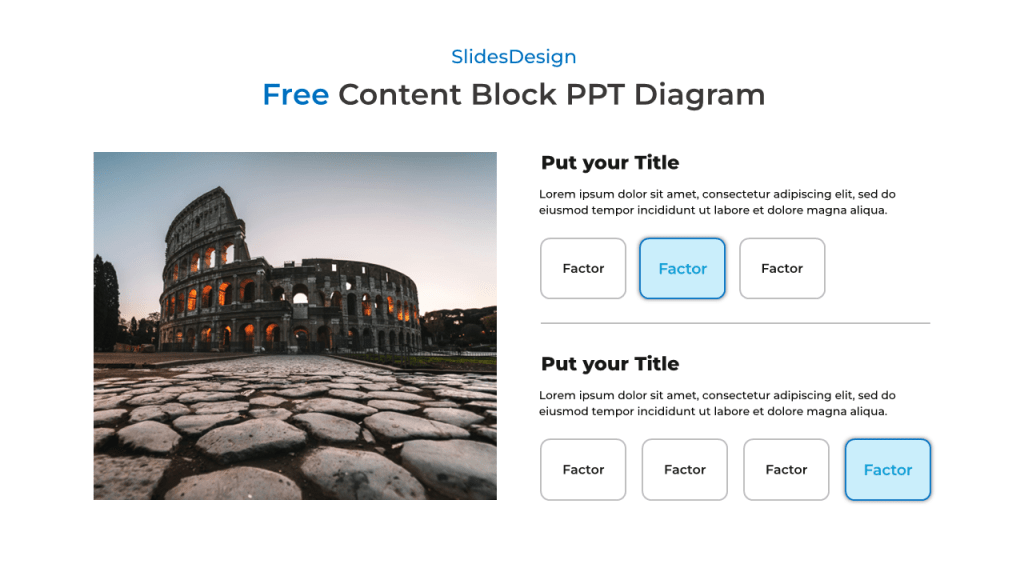 content block ppt diagram free download_preview