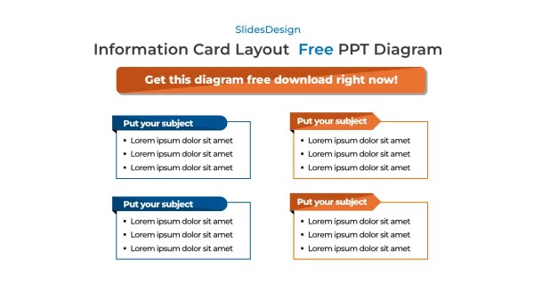 information card layout free ppt diagram_preview