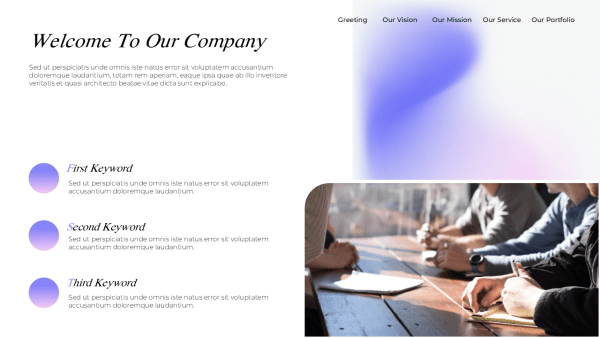 Gredient Pitch Deck Template Free download_greeting