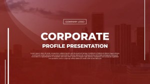 Red corporate profile business presentation template_title