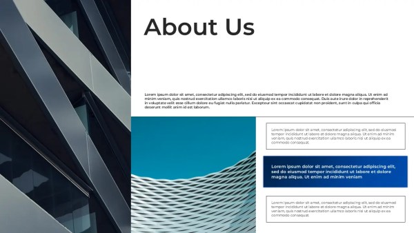 blue simple company profile google slides and powerpoint template_about us