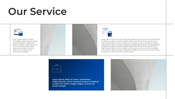 blue simple company profile google slides and powerpoint template_service
