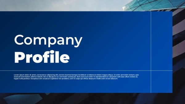 blue simple company profile google slides and powerpoint template_title