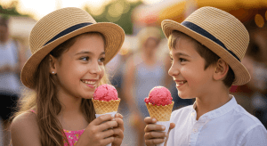 Summer Smiles with Strawberry Ice Cream
