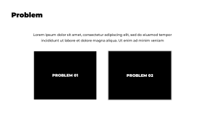 simple pitch deck+black+and+white_problem