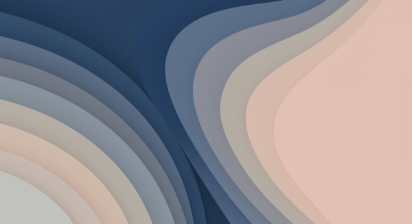 Abstract Layered Wave Design in Blue and Pastel Pink_3