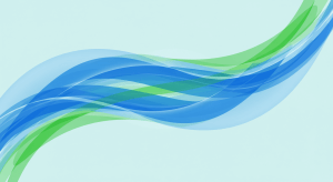Blue and Green Flowing Waves Abstract