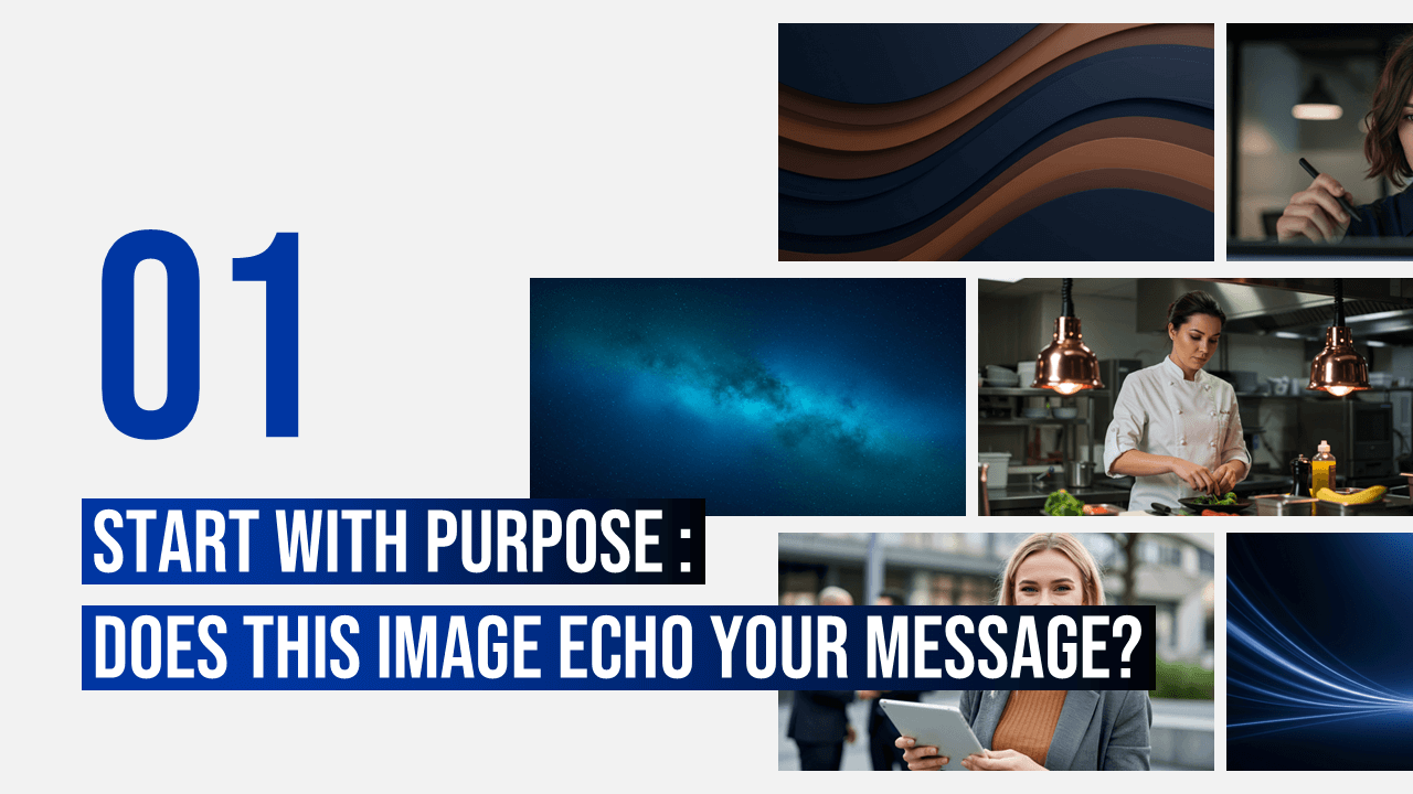 Presentation purpose with image background