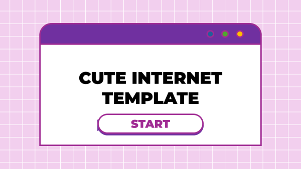 cute internet style slide template